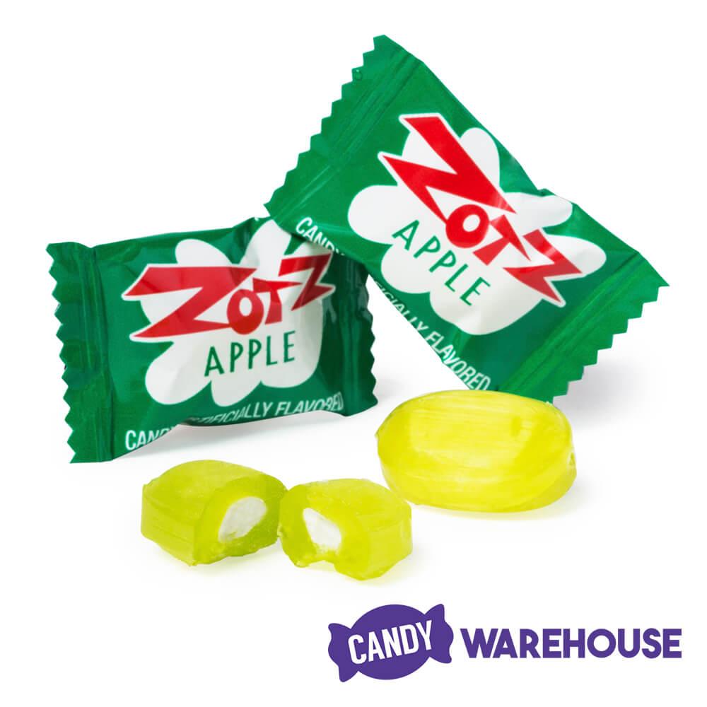 Green Apple Zotz Sour Fizz Candy: 300-Piece Tub - Candy Warehouse