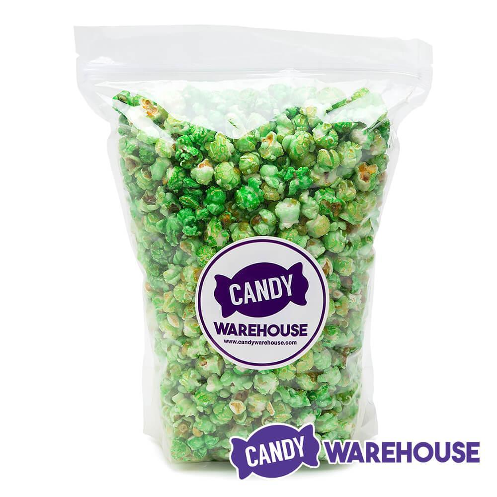 Green Candy Coated Popcorn - Green Apple: 1-Gallon Bag - Candy Warehouse