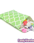 Green Casablanca Pattern Candy Bags: 25-Piece Pack - Candy Warehouse