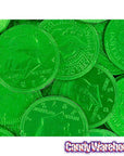 Green Foiled Milk Chocolate Coins: 1LB Bag - Candy Warehouse