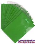 Green Glossy Candy Bags with Handles - Small: 12-Piece Pack