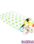 Green Polka Dot Candy Bags: 25-Piece Pack