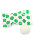 Green Polka Dots Wrapped Butter Mint Creams: 300-Piece Case - Candy Warehouse