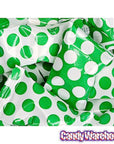 Green Polka Dots Wrapped Butter Mint Creams: 300-Piece Case - Candy Warehouse