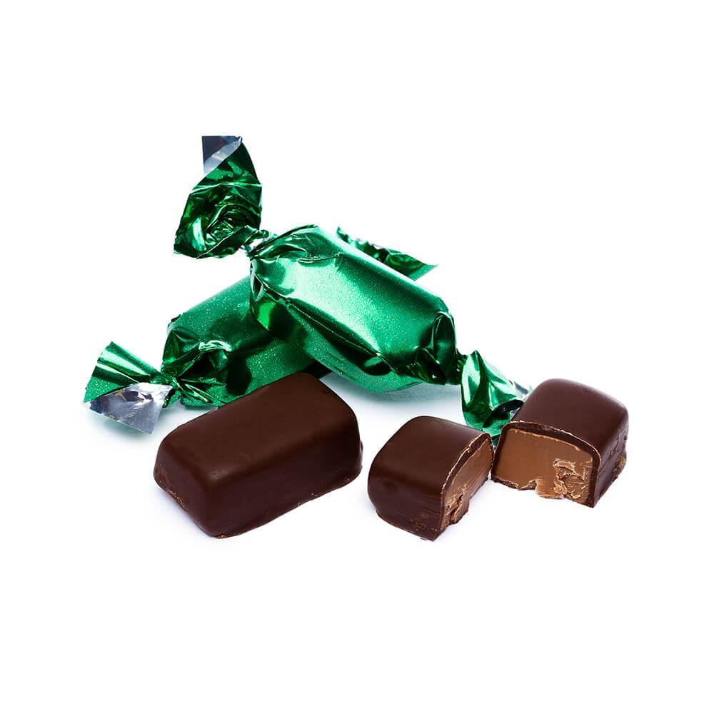 Green Wrapped Mint Dark Chocolate Meltaways: 1LB Bag - Candy Warehouse