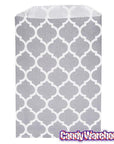 Grey Casablanca Pattern Candy Bags: 25-Piece Pack