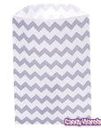 Grey Chevron Stripe Candy Bags: 25-Piece Pack - Candy Warehouse