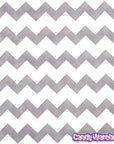 Grey Chevron Stripe Candy Bags: 25-Piece Pack - Candy Warehouse