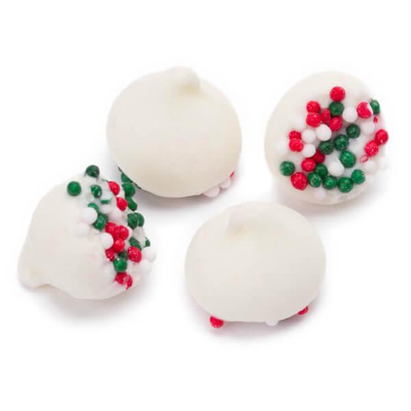 Guittard Petite White Chocolate Chips with Christmas Nonpareils: 5LB Bag - Candy Warehouse