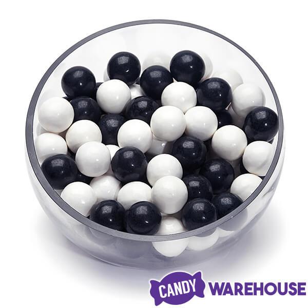 Gumballs Color Combo - Black and White: 4LB Box - Candy Warehouse