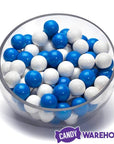 Gumballs Color Combo - Blue and White: 4LB Box - Candy Warehouse