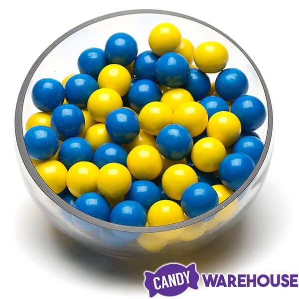 Gumballs Color Combo - Blue and Yellow: 4LB Box - Candy Warehouse