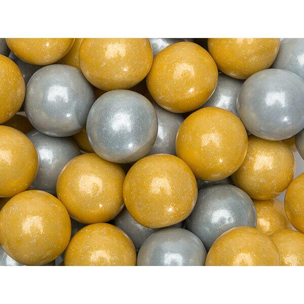 Gumballs Color Combo - Gold and Silver: 4LB Box - Candy Warehouse