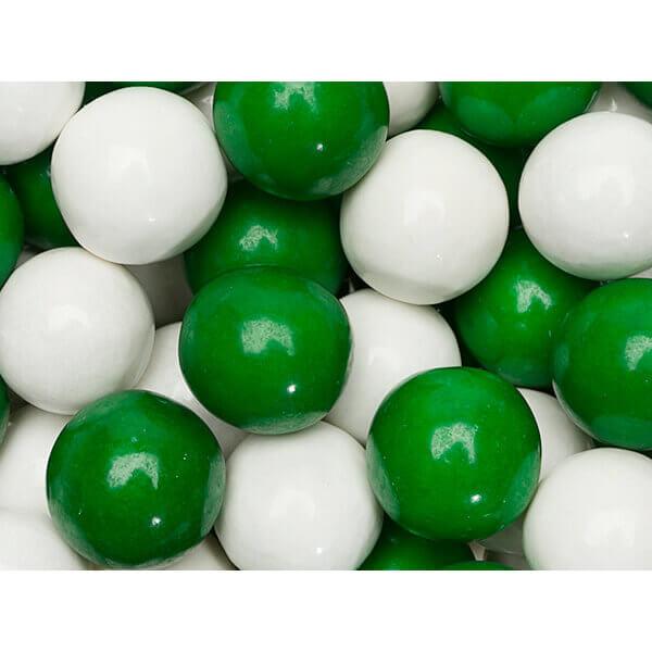 Gumballs Color Combo - Green and White: 4LB Box - Candy Warehouse