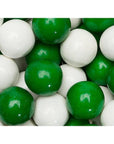 Gumballs Color Combo - Green and White: 4LB Box - Candy Warehouse