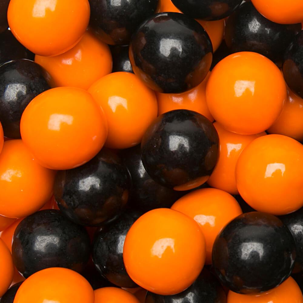 Gumballs Color Combo - Orange and Black: 4LB Box - Candy Warehouse