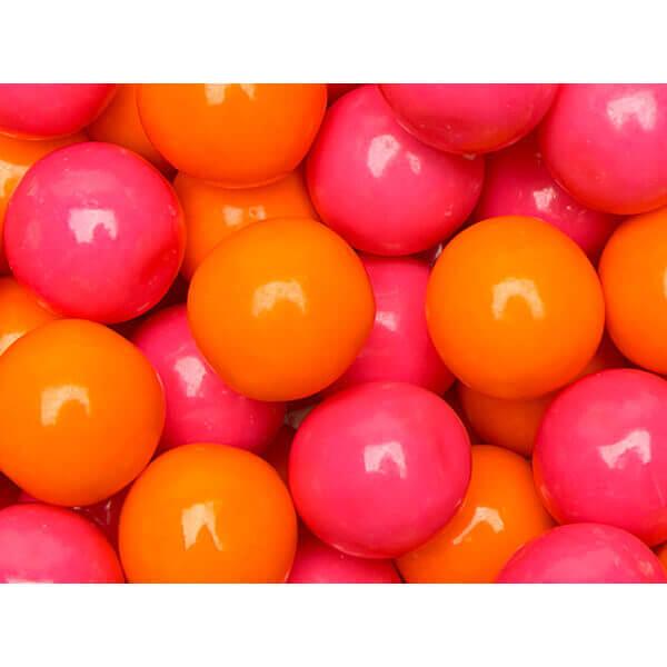 Gumballs Color Combo - Orange and Pink: 4LB Box - Candy Warehouse