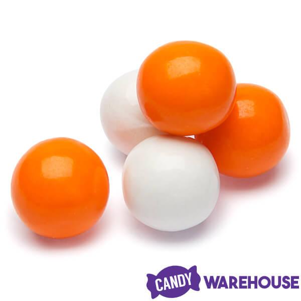 Gumballs Color Combo - Orange and White: 4LB Box - Candy Warehouse