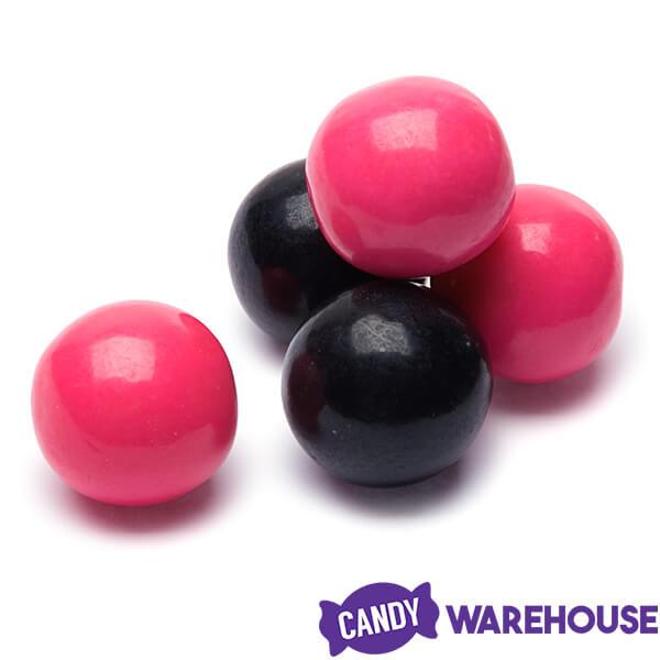 Gumballs Color Combo - Pink and Black: 4LB Box - Candy Warehouse