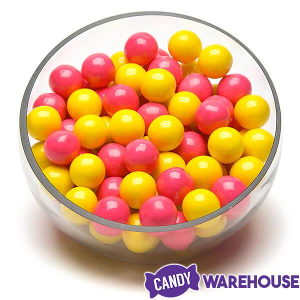 Gumballs Color Combo - Pink and Yellow: 4LB Box - Candy Warehouse