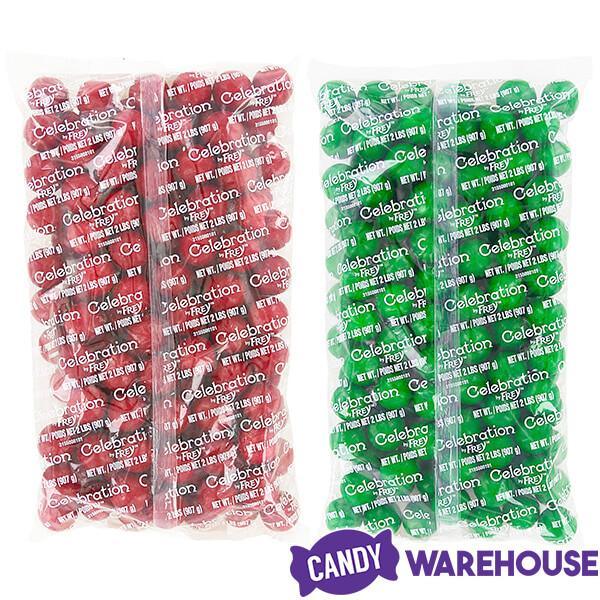 Gumballs Color Combo - Red and Green: 4LB Box - Candy Warehouse