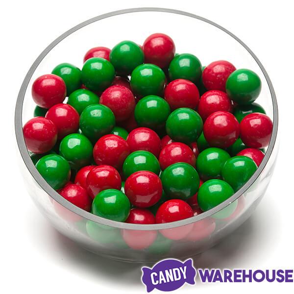 Gumballs Color Combo - Red and Green: 4LB Box - Candy Warehouse