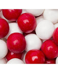 Gumballs Color Combo - Red and White: 4LB Box - Candy Warehouse