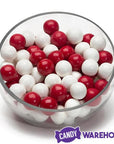 Gumballs Color Combo - Red and White: 4LB Box - Candy Warehouse