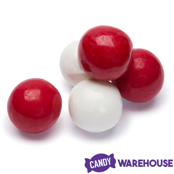 Gumballs Color Combo - Red and White: 4LB Box - Candy Warehouse