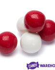 Gumballs Color Combo - Red and White: 4LB Box - Candy Warehouse