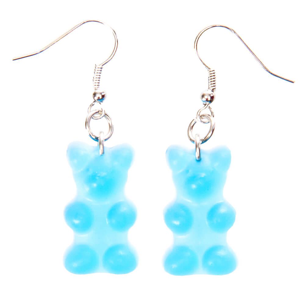 Gummy Bear Earrings - Blue - Candy Warehouse