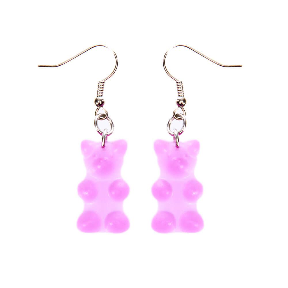 Gummy Bear Earrings - Purple - Candy Warehouse