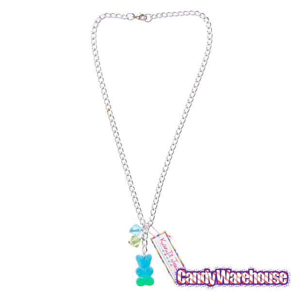 Gummy Bear Necklace - Blue and Green - Candy Warehouse