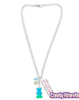 Gummy Bear Necklace - Blue and Green - Candy Warehouse