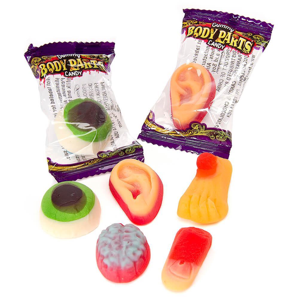 Gummy Body Parts Candy: 55-Piece Bag - Candy Warehouse