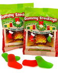 Gummy Christmas Stockings Candy Packs: 18-Piece Bag