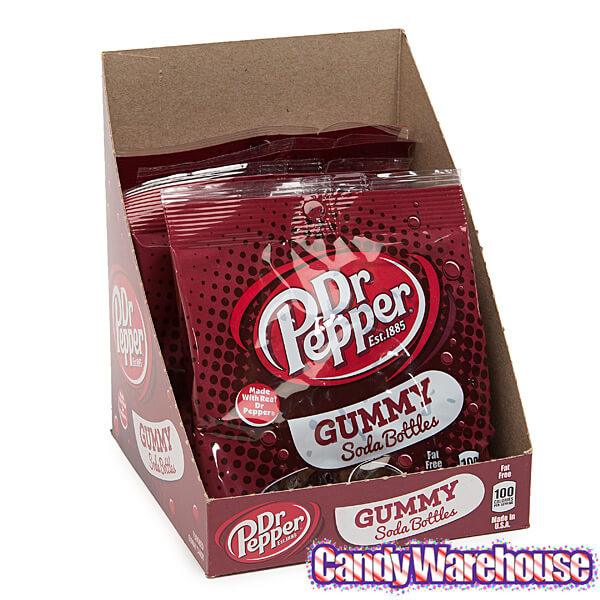 Gummy Soda Bottles Candy Bags - Dr. Pepper: 6-Piece Display