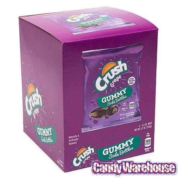 Gummy Soda Bottles Candy Bags - Grape Crush: 6-Piece Display - Candy Warehouse