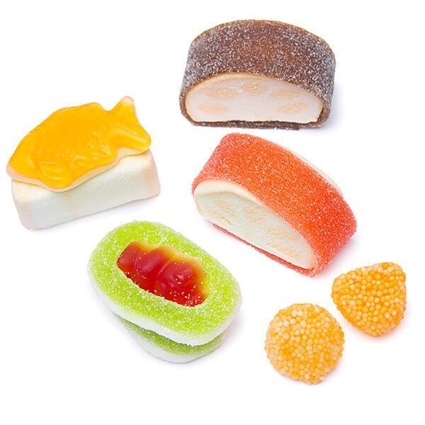 Gummy Sushi Candy : 21-Piece Bento Box Tray - Candy Warehouse