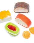 Gummy Sushi Candy : 21-Piece Bento Box Tray - Candy Warehouse