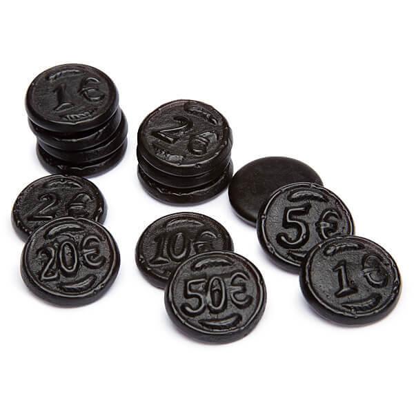 Gustaf's Black Licorice Coins: 1KG Bag - Candy Warehouse