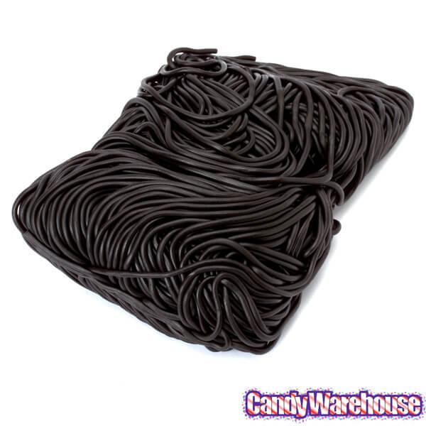 Gustaf&#39;s Black Licorice Laces Candy: 2LB Bag - Candy Warehouse