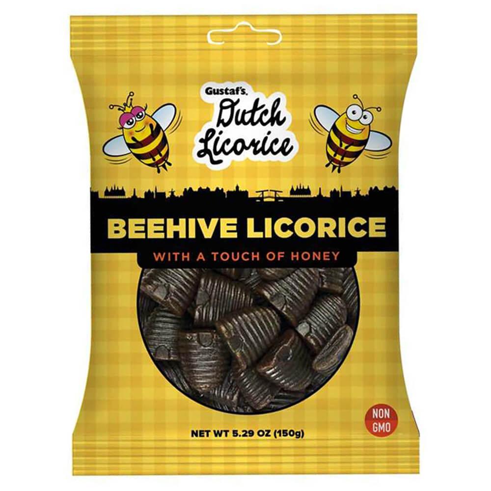 Gustaf's Dutch Licorice Beehive 5.29-Ounce Bags: 12 Piece Box - Candy Warehouse