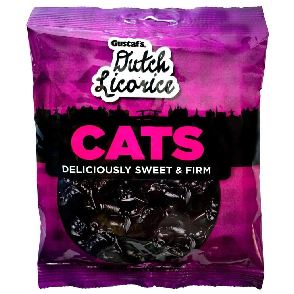 Gustaf&#39;s Dutch Licorice Cats 5.29-Ounce Bags: 12-Piece Box - Candy Warehouse