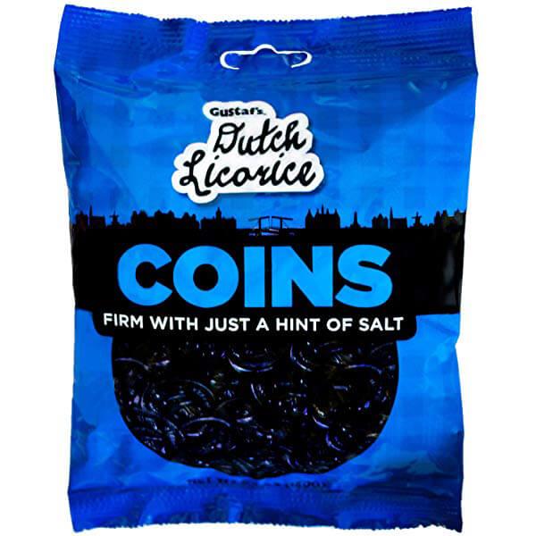 Gustaf's Dutch Licorice Coins 5.29-Ounce Bags: 12 Piece Box - Candy Warehouse