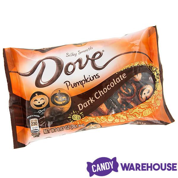 Halloween Dove Pumpkins Foiled Dark Chocolate Domes: 35-Piece Bag - Candy Warehouse