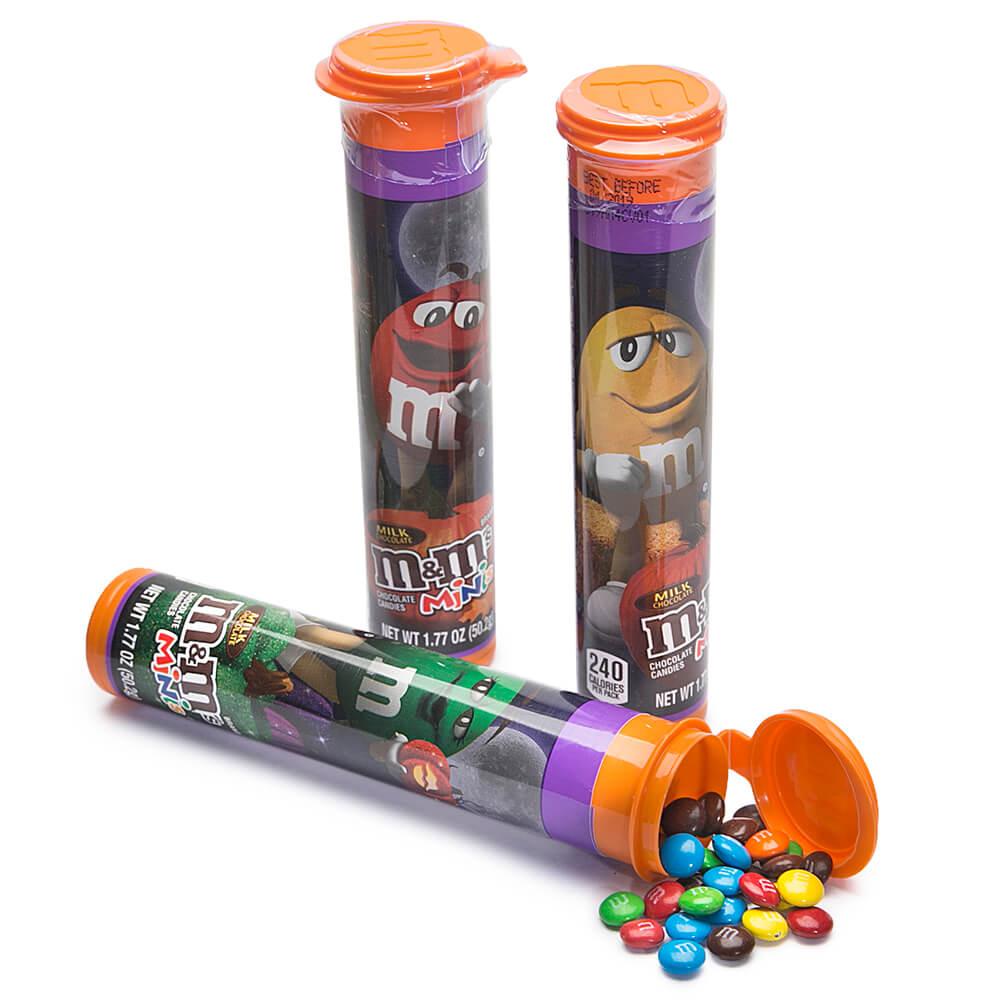 Halloween M&M's Minis Candy Mega Tubes: 24-Piece Box - Candy Warehouse