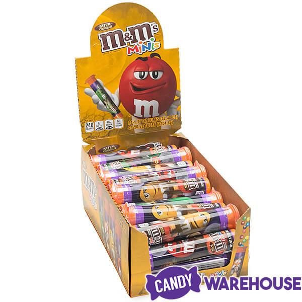M&M's Minis MIlk Chocolate Candies Halloween Mega Tubes - 24ct Box