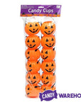 Halloween Plastic Pumpkin Candy Cups: 12-Piece Set