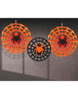 Halloween Spider Web Fans: Set of 3